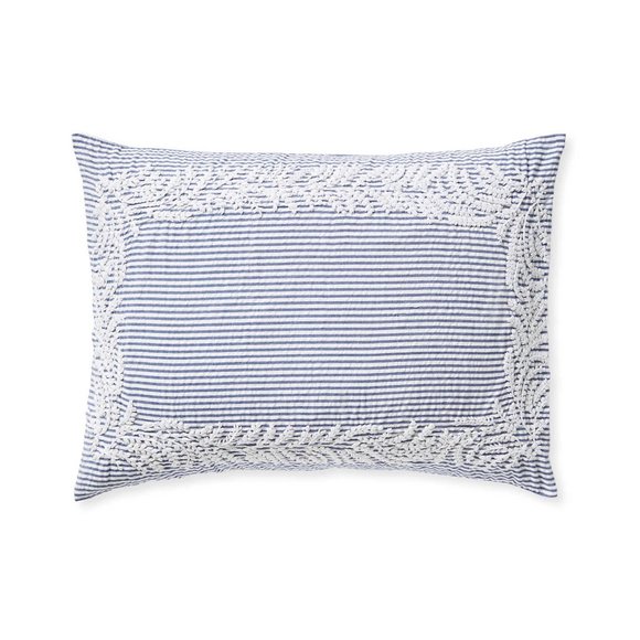 Serena & Lily Other - Westport Standard Sham Seersucker: Serena & Lily